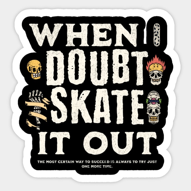 Skater t shirt Sticker by Swagger Spot